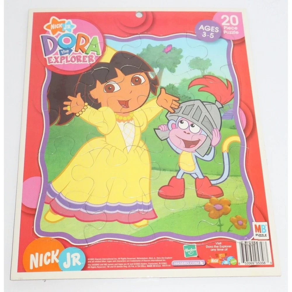 Nick Jr Dora the Explorer & Boots 20 Piece Tray Puzzle Milton Bradley 2005